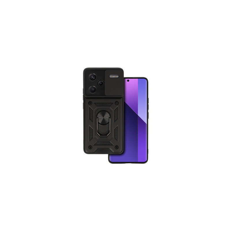 Slide Camera Armor Case for Xiaomi Redmi Note 13 Pro Plus 5G Black