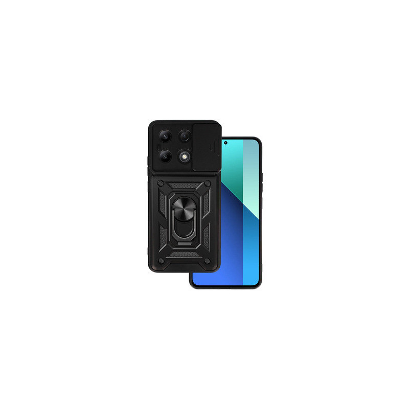 Slide Camera Armor Case for Xiaomi Redmi Note 13 4G Black