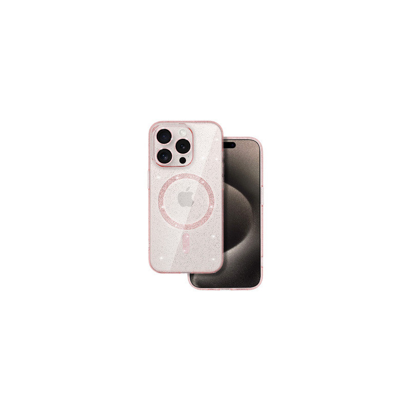 Glitter Magsafe Case for Samsung Galaxy S23 Ultra pink clear