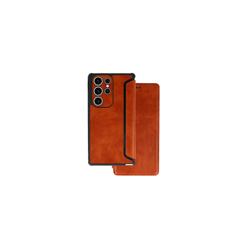Razor Leather Book Case for Samsung Galaxy S23 brown