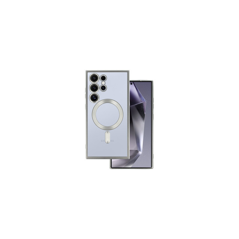 Metallic Magsafe Case for Samsung Galaxy S22 Plus Silver