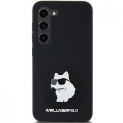 Original Pouch KARL LAGERFELD hardcase Silicone Choupette Metal Pin KLHCSA35SMHCNPK for Samsung Galaxy A35 black
