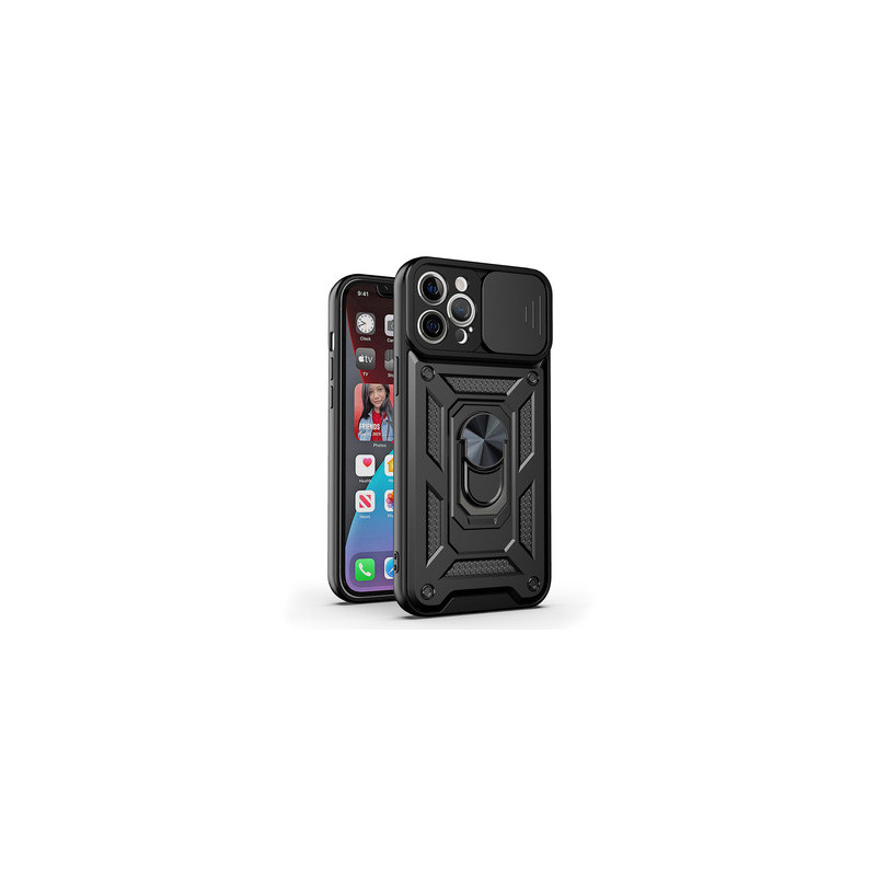 Slide Camera Armor Case for Motorola Edge 60 Pro 5G Black