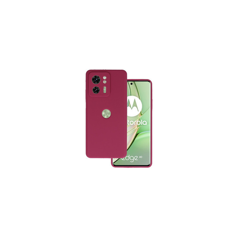 Silicone Lite Case for Motorola Edge 40 5G burgundy