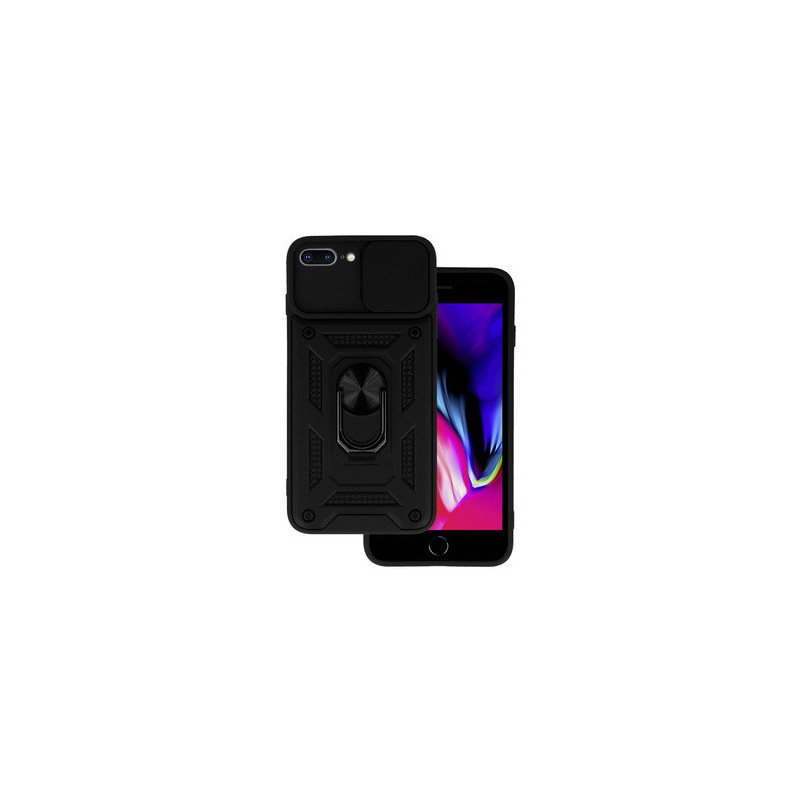 Slide Camera Armor Case for Iphone 7 Plus/8 Plus Black