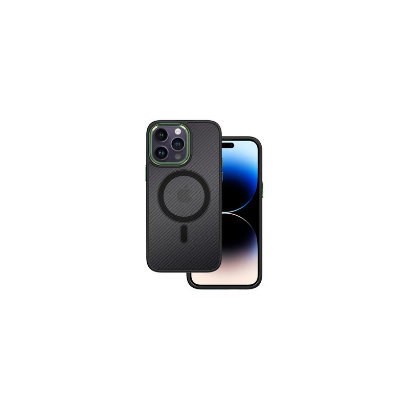 Tel Protect Magnetic Carbon Case for Iphone 11 Pro Max Black-green