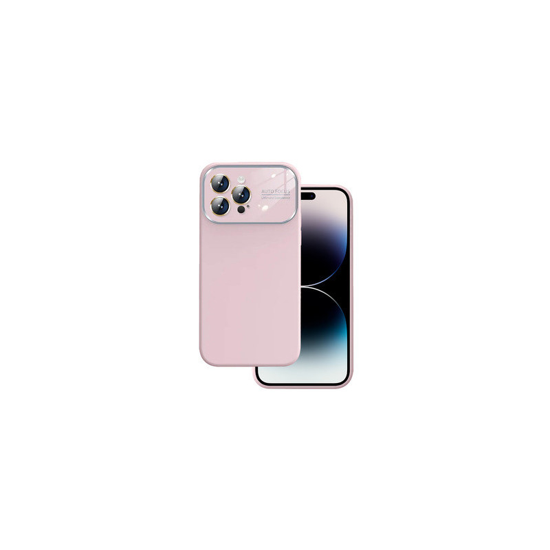 Soft Silicone Lens Case for Iphone 12 light pink