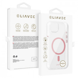 Liavec Glossy Magsafe Clear Case do Iphone 13/14 rÃ³Å¼owy