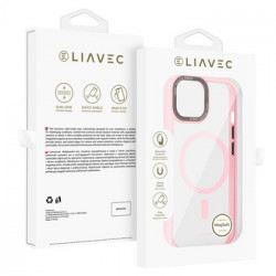 Liavec Hybrid Magsafe Clear Case for Iphone 15 light pink