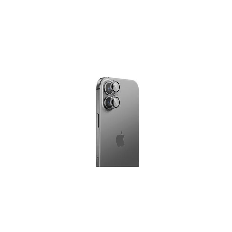 Benks Tempered glass Glass Warrior Lens Protector on camera for Iphone 16/16 Plus (lens 2 pieces) silver titanium