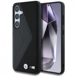 Original Case BMW Leather Oversized Stripes MagSafe for Samsung Galaxy S25 black