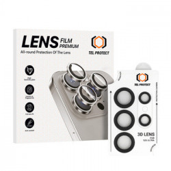 Tempered glass Tel Protect 3D Lens on camera for Samsung Galaxy S25 Ultra black (lens 5 pieces)