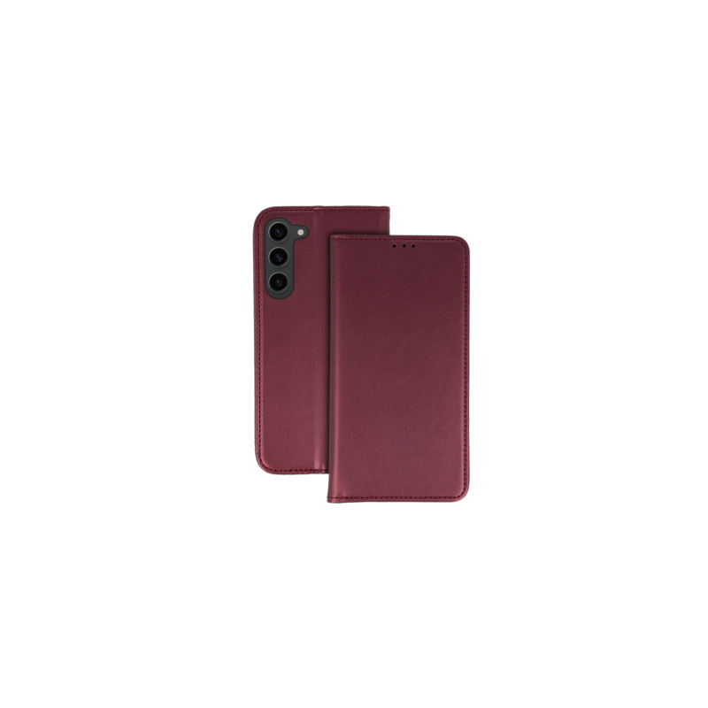 Smart Magneto Case for Samsung Galaxy S23 Plus burgundy