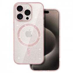 Glitter Magsafe Case for Iphone 11 pink clear