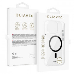 Liavec Glossy Magsafe Clear Case do Iphone 13 Pro black