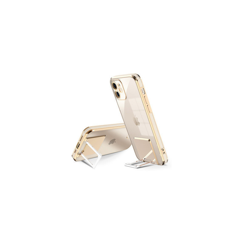 Tel Protect Kickstand Luxury Case for Iphone 13 Pro Max Gold