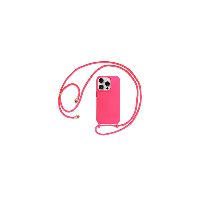Strap Silicone Case for Iphone 13 Pro Max design 1 pink