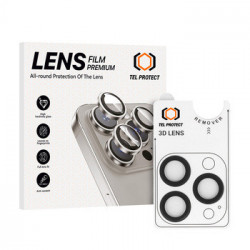 Tempered glass Tel Protect 3D Lens on camera for Iphone 14 Pro/14 Pro Max black (lens 3 pieces)