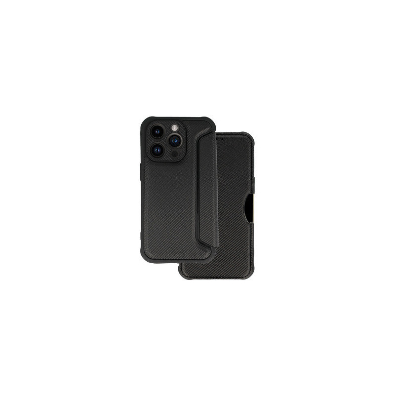 Razor Carbon Book Case for Iphone 14 Pro Max black