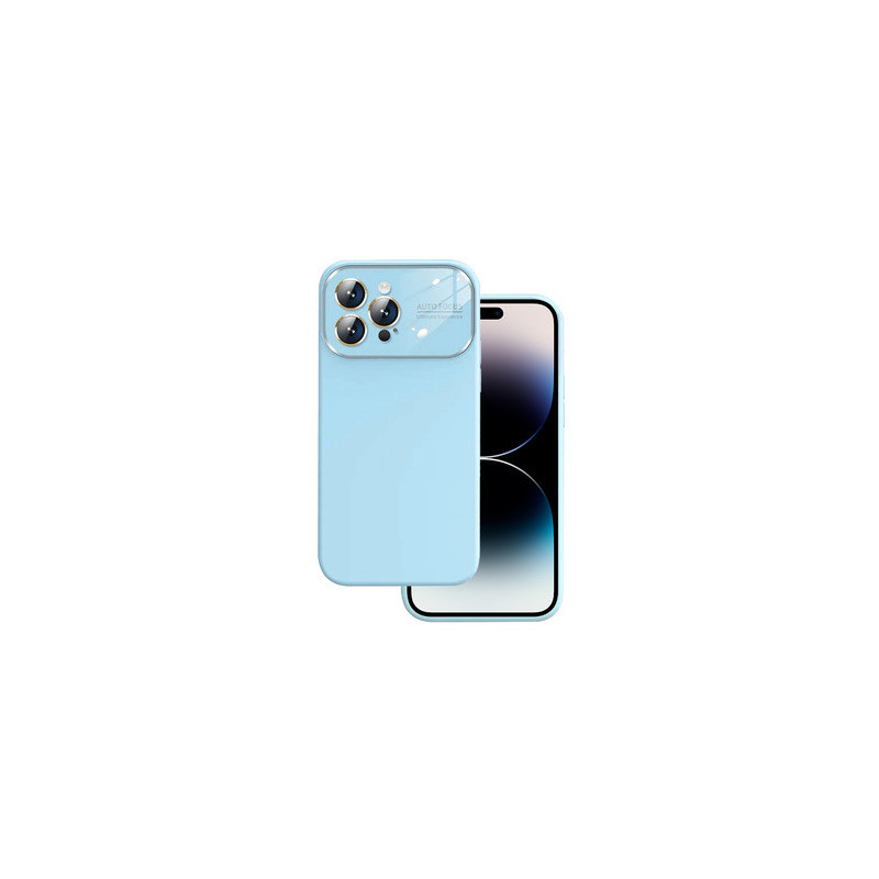 Soft Silicone Lens Case for Iphone 14 Pro Max light blue
