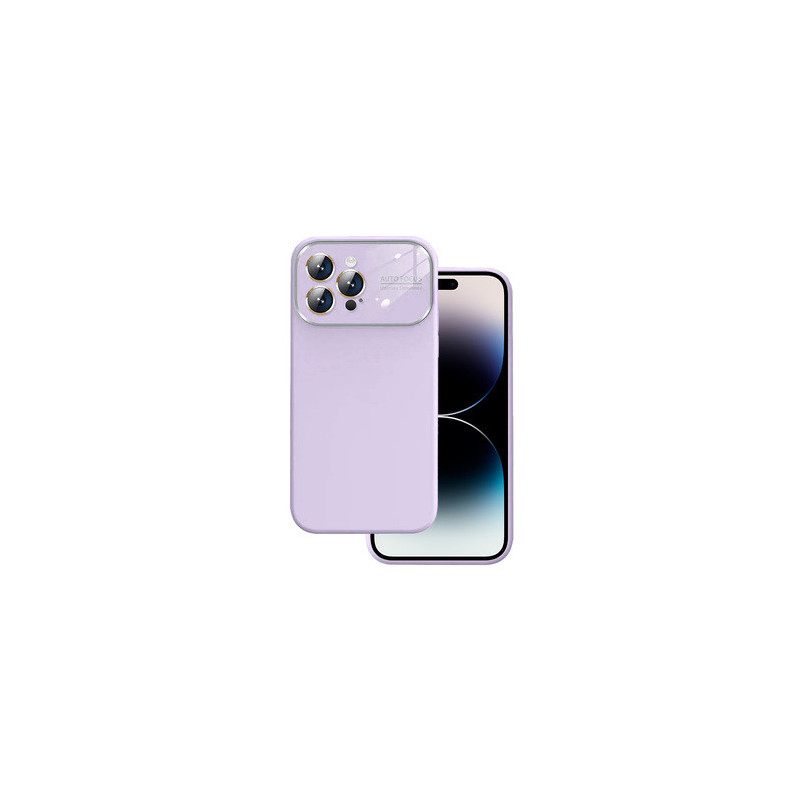Soft Silicone Lens Case for Iphone 14 Pro Max light purple