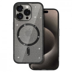 Glitter Magsafe Case for Iphone 14 Pro black clear
