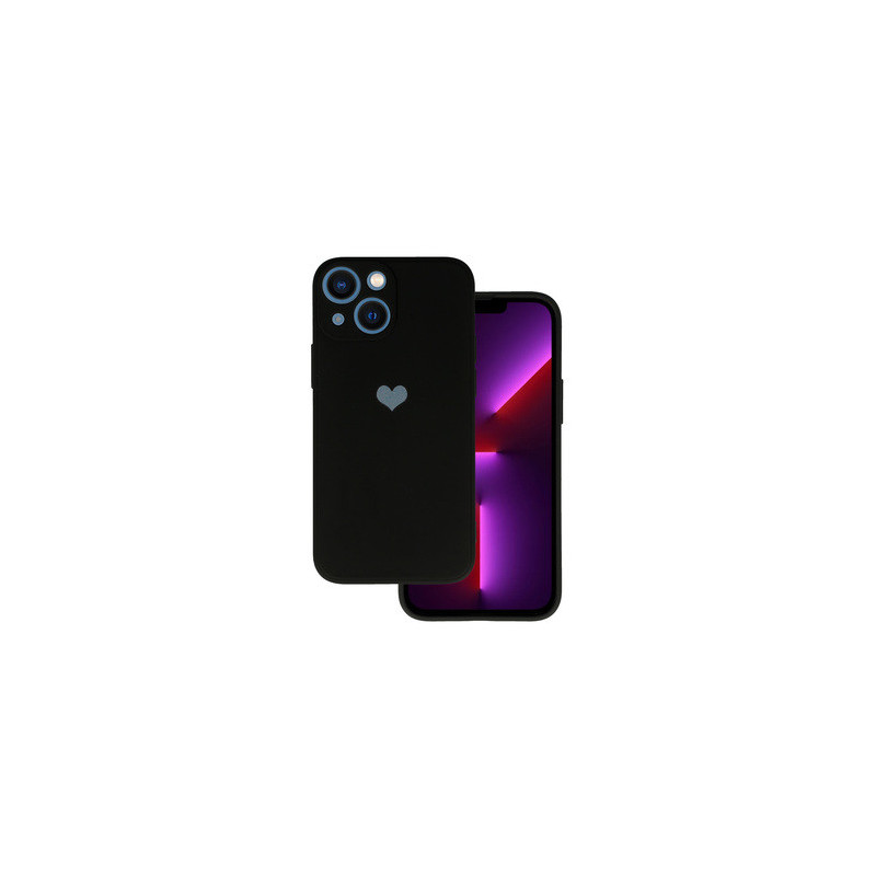 Vennus Silicone Heart Case for Iphone 14 Plus design 1 black
