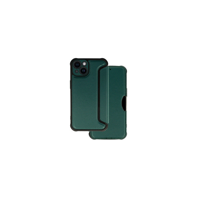 Razor Carbon Book Case for Iphone 14 Plus dark green