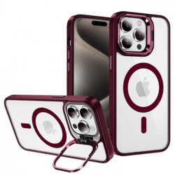 Tel Protect Kickstand Magsafe Case for Iphone 14 burgundy