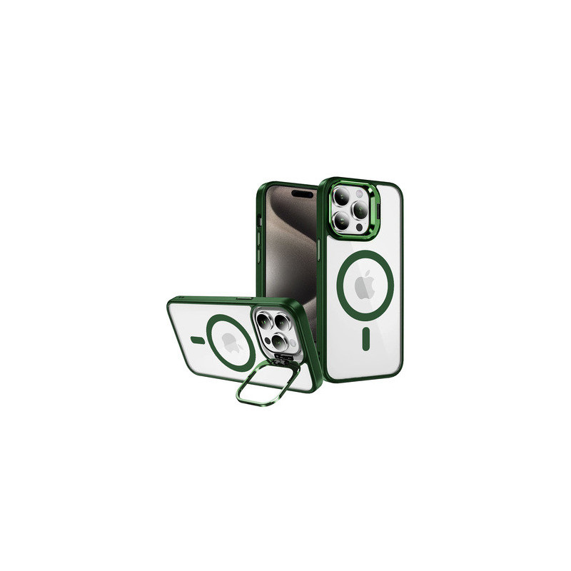 Tel Protect Kickstand Magsafe Case for Iphone 14 green