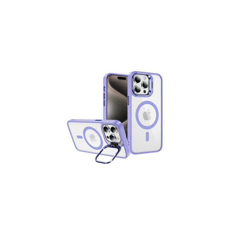 Tel Protect Kickstand Magsafe Case for Iphone 14 light purple