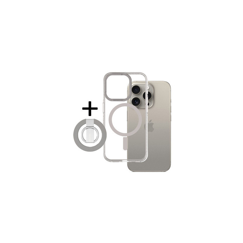 Amazing Thing Titan Pro Mag Ring Grip Case 10FT IP156.7PTRGY for Iphone 15 Pro Max titanium