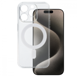 TEL PROTECT MagSilicone Case for Iphone 15 Pro Transparent