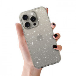 Crystal Glitter Case for Iphone 15 Pro Silver