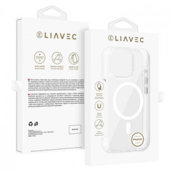 Liavec Glossy Magsafe Clear Case do Iphone 15 Pro white