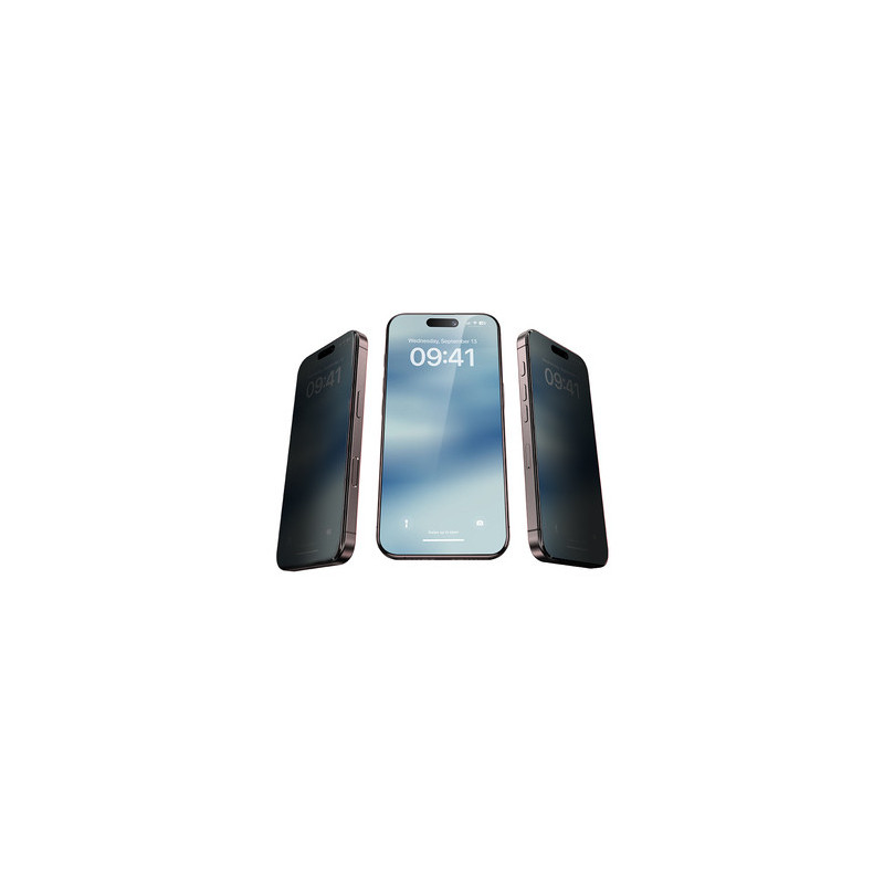 Benks Tempered glass Ultra Shield Privacy for Iphone 14 Pro Max/15 Plus/16 Plus black