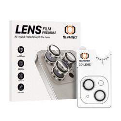 Tempered glass Tel Protect 3D Lens on camera for Iphone 15/15 Plus transparent (lens 2 pieces)