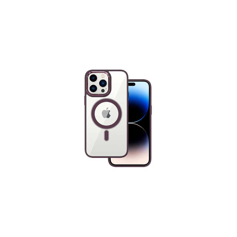 Tel Protect Magnetic Clear Case for Iphone 15 Plus Cherry