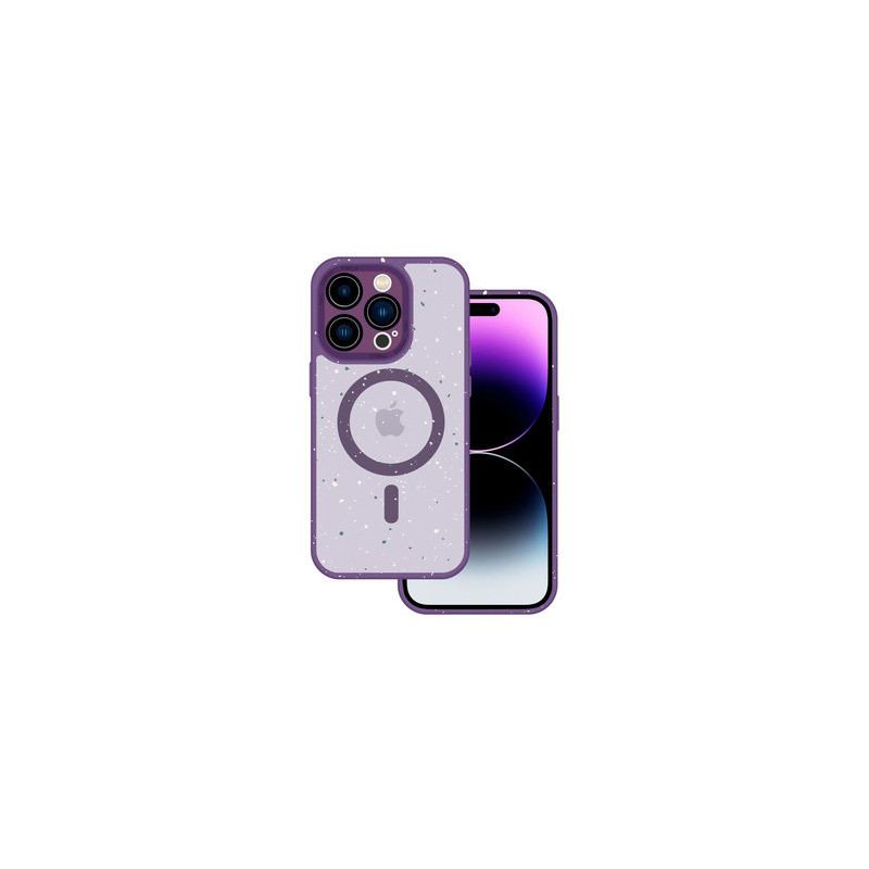 Tel Protect Magnetic Splash Frosted Case for Iphone 15 Plus Purple