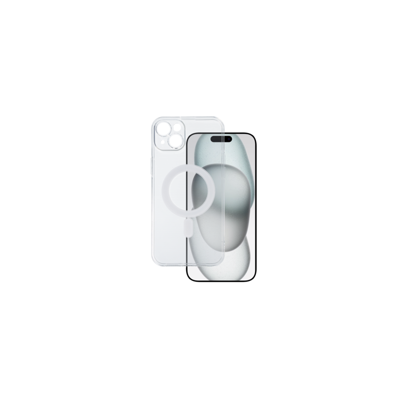 TEL PROTECT MagSilicone Case for Iphone 15 Plus Transparent