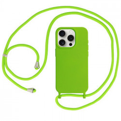 Strap Silicone Case for Iphone 15 Plus design 1 green