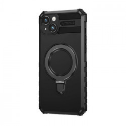 Tel Protect Armor Magsafe Metal Ring Case for Iphone 15 Plus black