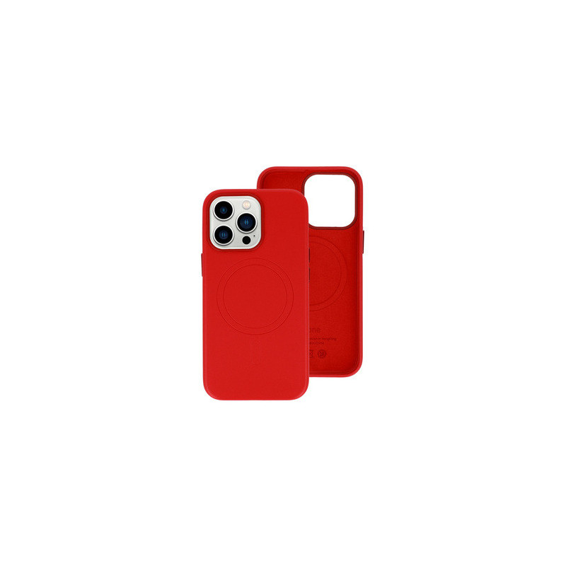 MagSafe Leather Case Iphone 15 Plus Red