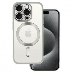 Metallic Magsafe Case for Iphone 15 Plus Silver