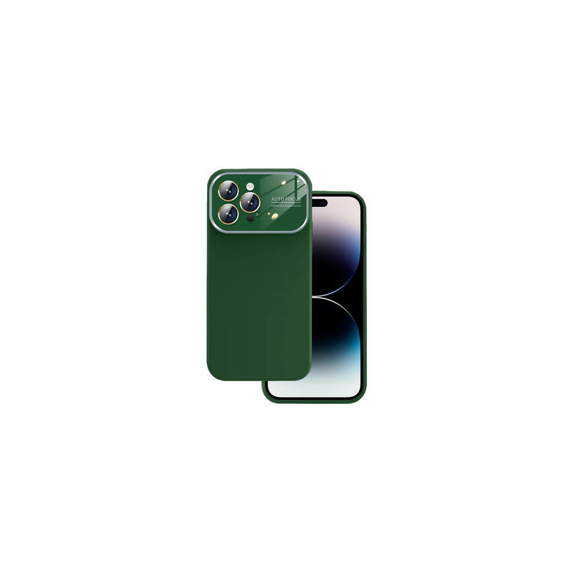Soft Silicone Lens Case for Iphone 15 Plus green