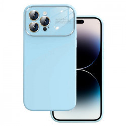 Soft Silicone Lens Case for Iphone 15 light blue