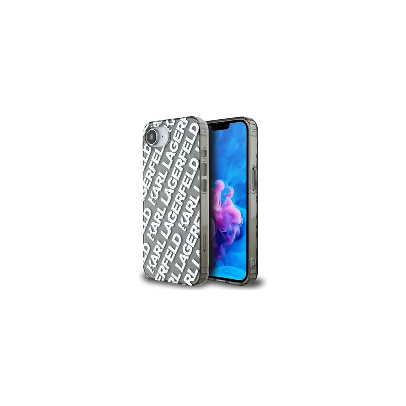 Original Pouch KARL LAGERFELD IML Repeat Logo for Iphone 16e silver