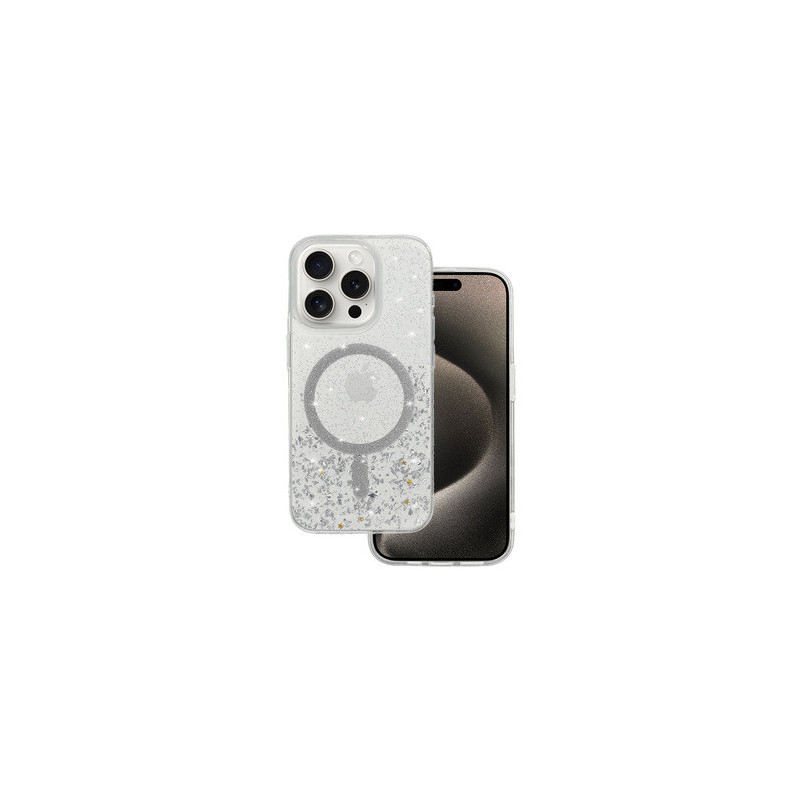 Tel Protect Moonlite Magsafe Case for Iphone 16 Pro Max silver clear