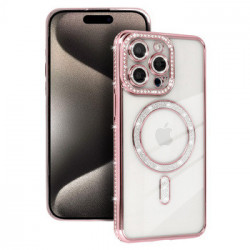 Bling Magsafe Case for Iphone 16 Pro Max pink