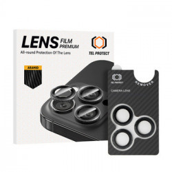 Tempered glass Tel Protect 3D Lens Aramid Series on camera for Iphone 16 Pro/16 Pro Max (lens 3 pieces)